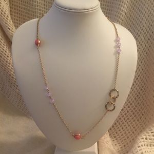Pink and Purple Long Necklace